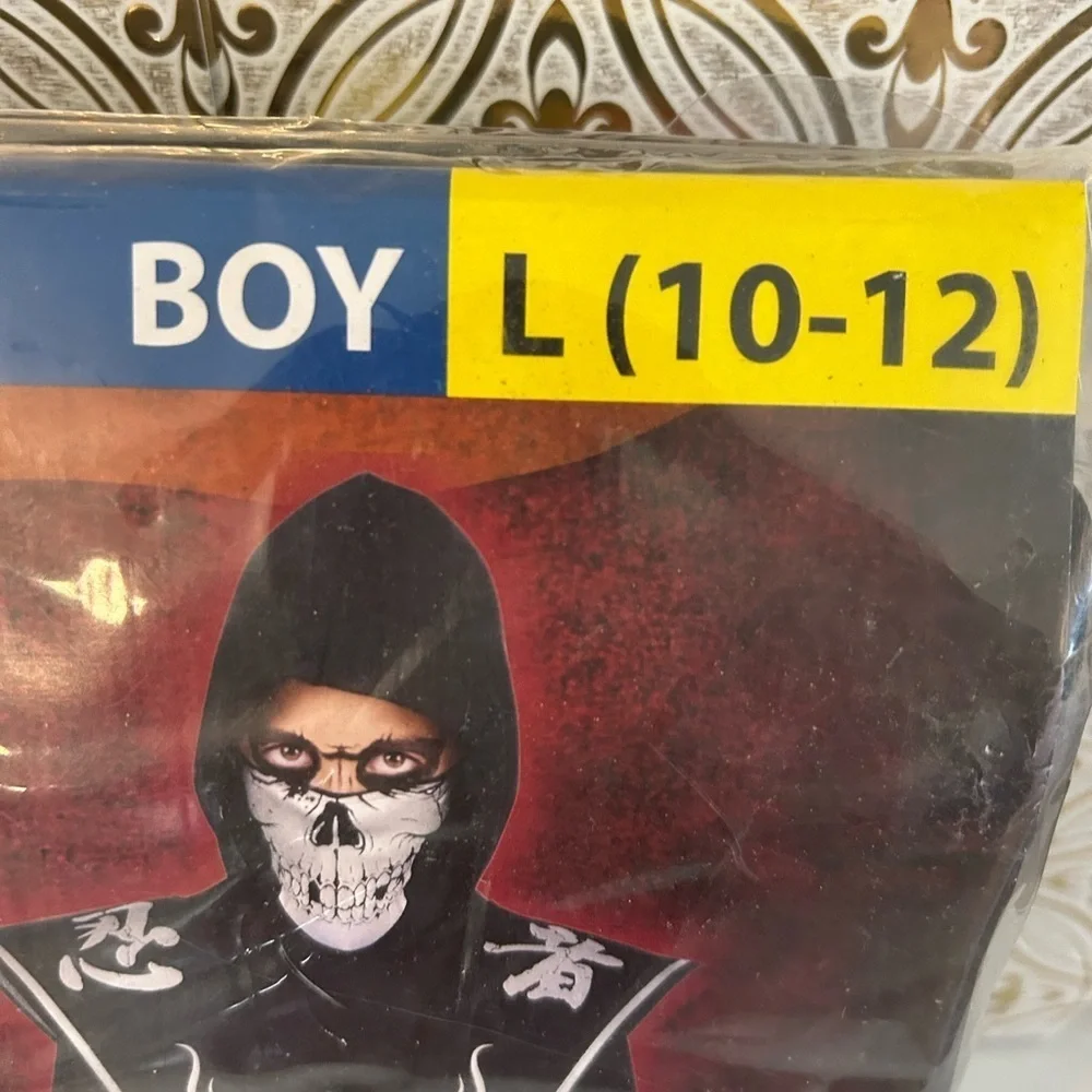 Skull Ninja Costume for Kids - Black and White